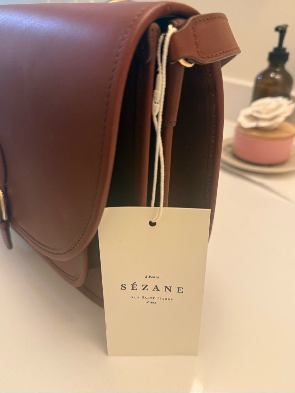 NWT Sezane Large Roméo Bag Natural Heritage - Picture 6 of 10